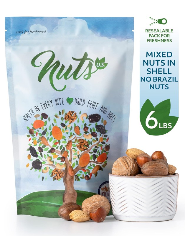 NUTS U.S. – Mixed Nuts In Shell Almonds, Walnuts, Hazelnuts, Pecans | No Adde... gallery