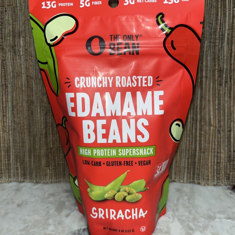 The Only Bean Edamame Beans Crunchy Sriracha 4 Oz Pack Of 3