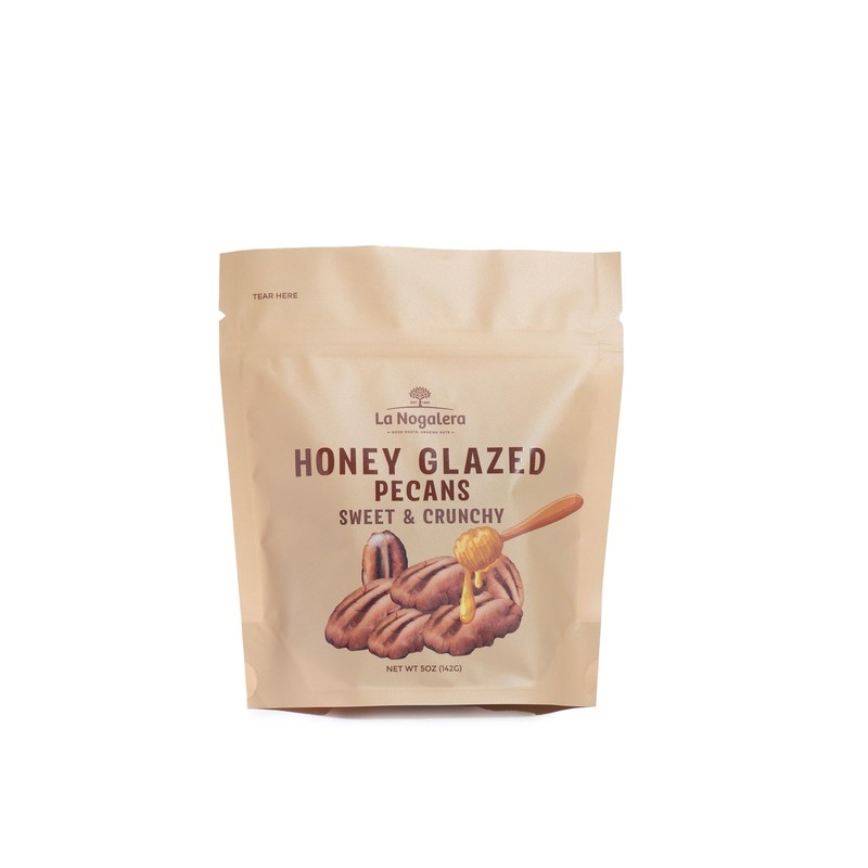 Honey Glazed Pecans 5 oz – Caramelized Pecans with Real Honey, Crunchy & Swee…