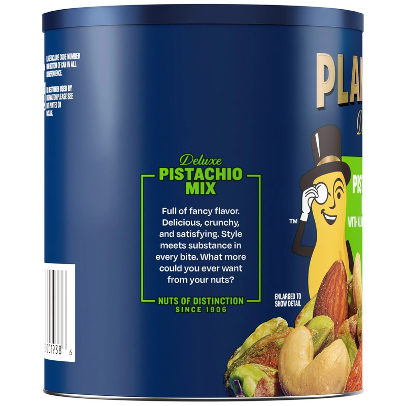Deluxe Pistachio Mix, Party Snacks, Plant Based Protein, 14.5 Oz Steel Can gallery