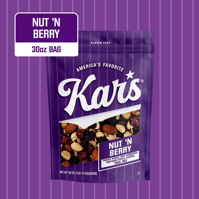 Nut and Berry Trail Mix 30oz Gluten Free Resealable Snack Pouch gallery