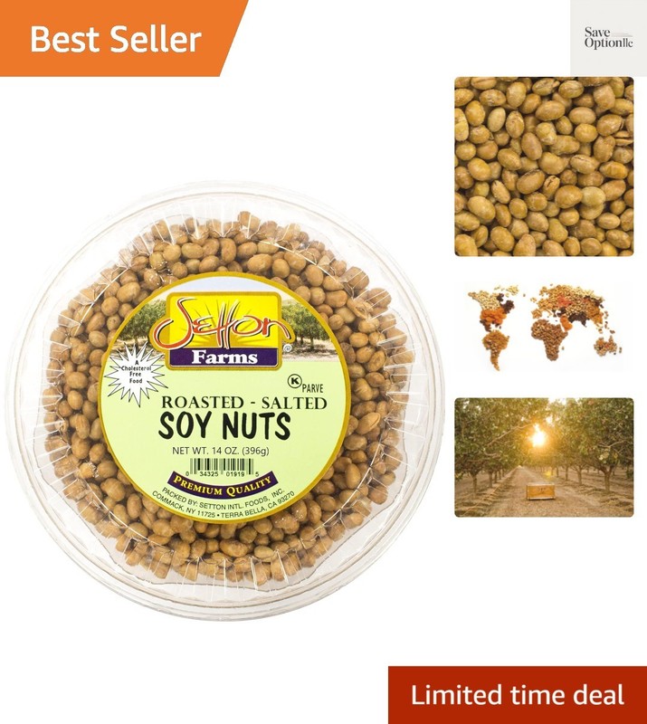 Dried Soybeans Soynuts Roasted Salted, 14 Oz., Kosher