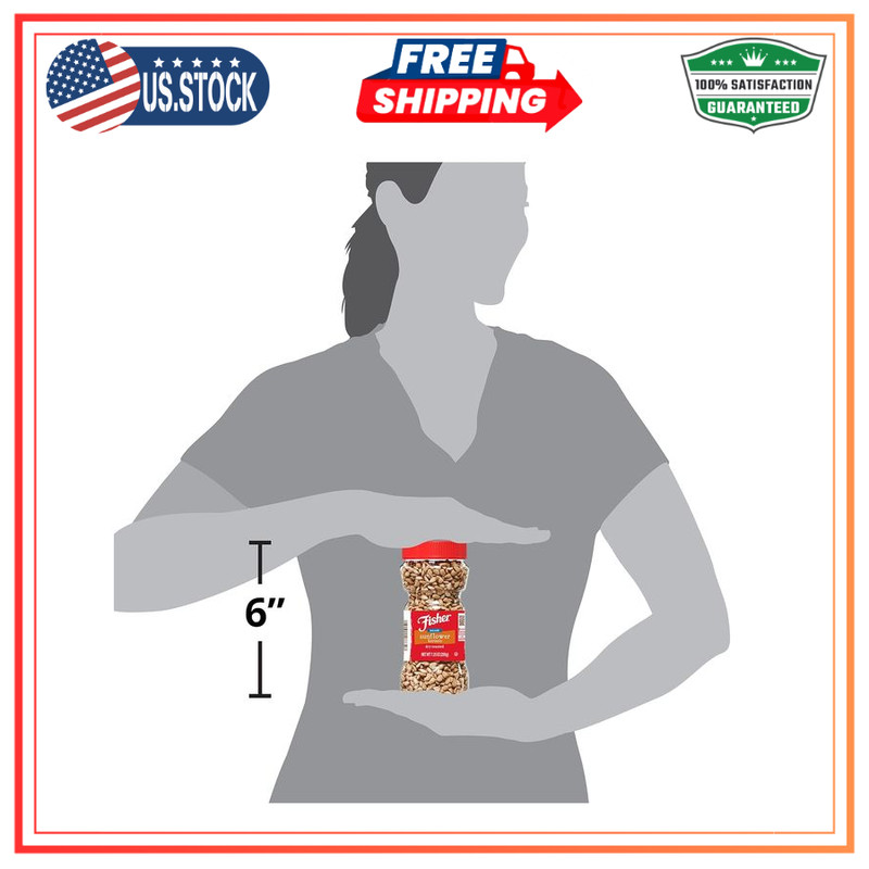 Fisher Dry Roasted Sunflower Seeds Sea Salt 7.25 oz Gluten Free No Sugar Added gallery