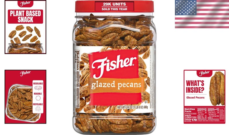 Exquisite Glazed Pecans - 24 oz Junior Mammoth Delight gallery
