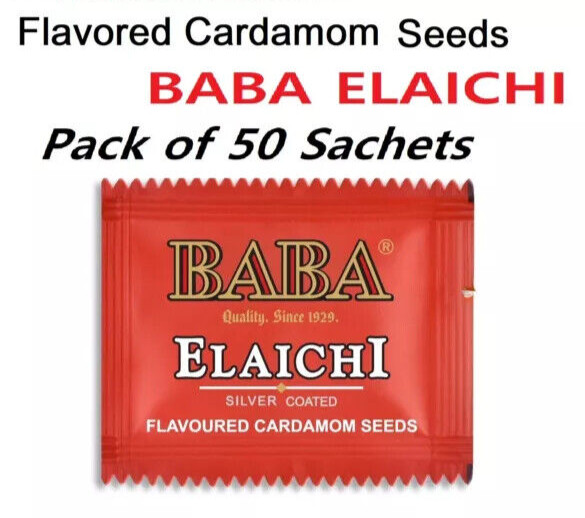 50Pcs Baba Elaichi Mouth Freshener Flavoured Cardamom Seeds 0.17g Each – F/S