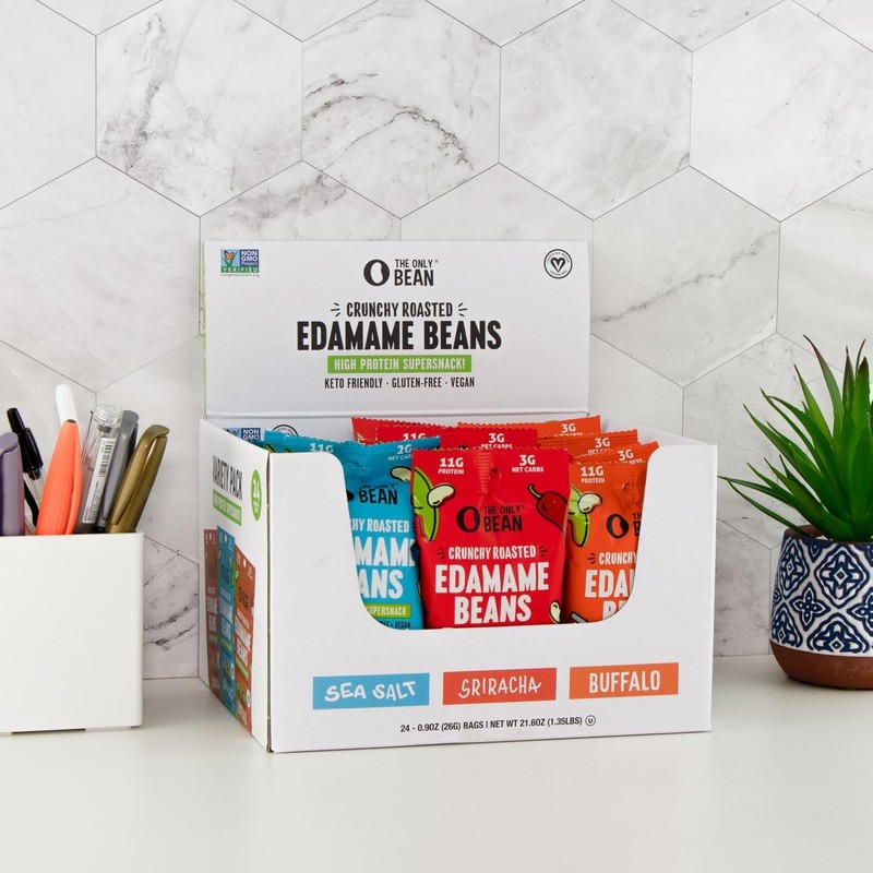 The Only Bean Crunchy Roasted Edamame - Healthy Snacks for Adults and Kids (Vari gallery