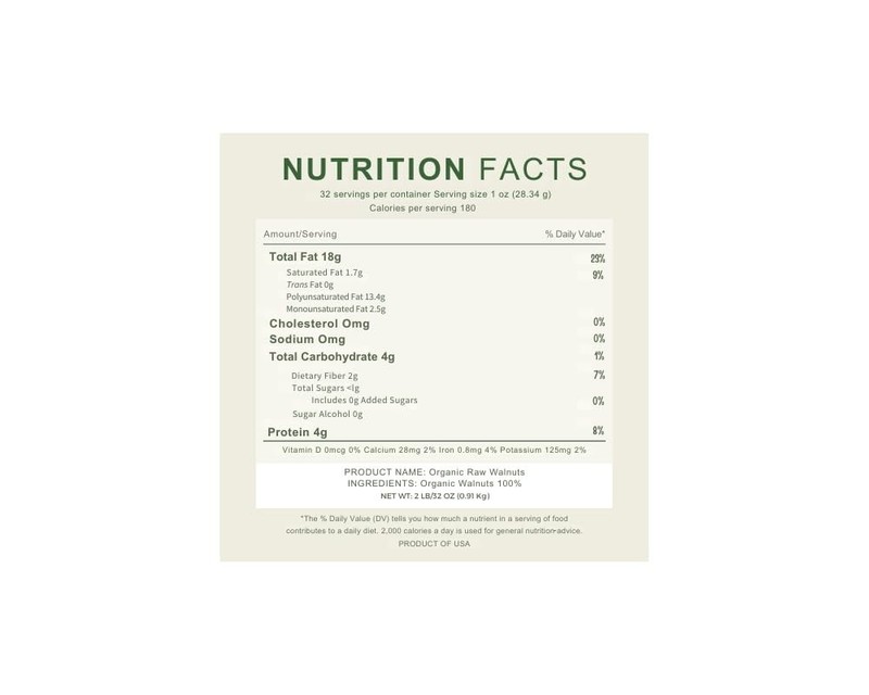 Unsalted Organic Raw Walnuts – 32 oz Vacuum Sealed, Delicious Keto Snack gallery