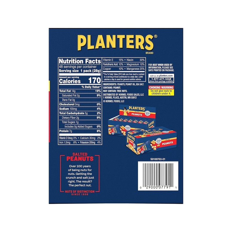 Salted Peanuts in Convenient 1 oz Packs – 48 Individual Kosher Snacks gallery