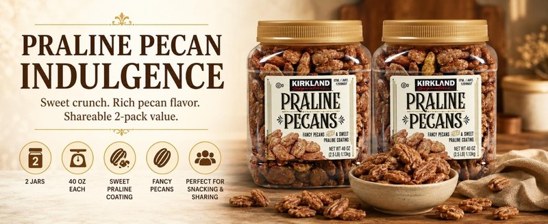 Delicious Praline Pecans 2.5lb Family Bundle - Sweet Snack, Pack of 2 gallery