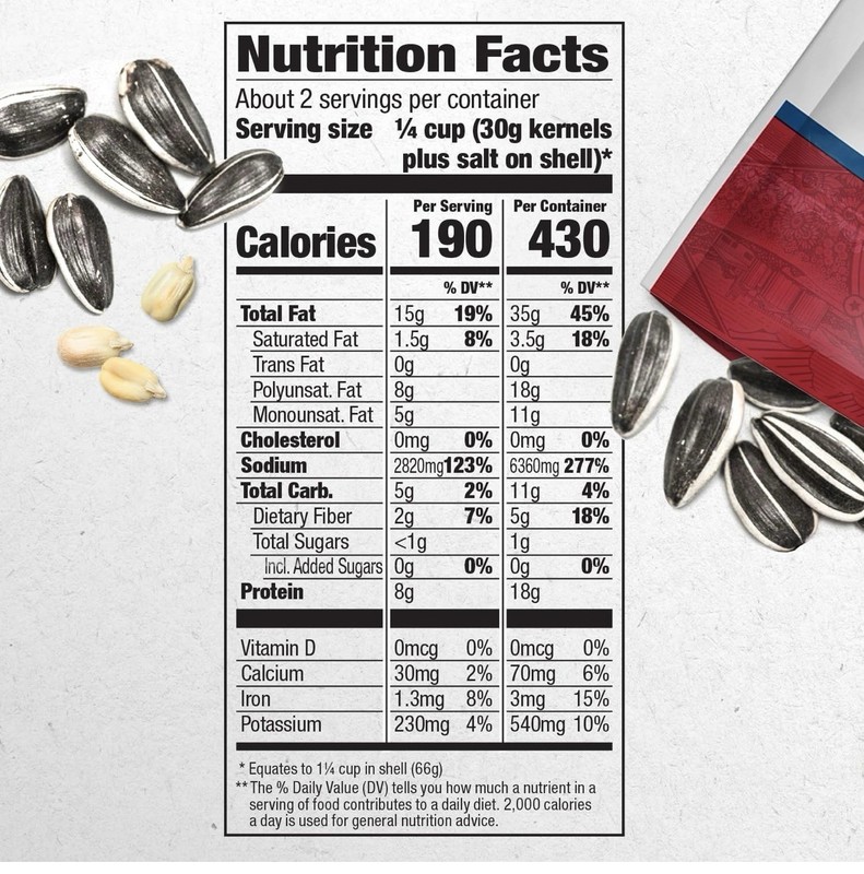 DAVID Roasted and Salted Original Jumbo Sunflower Seeds, 5.25 oz Keto Safe Fresh gallery