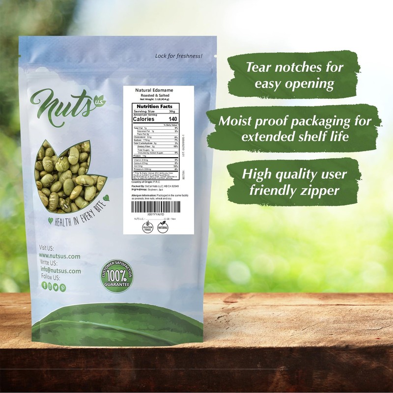 NUTS U.S. – Dry Roasted & Salted Edamame Beans | Crunchy High-Protein Super P... gallery