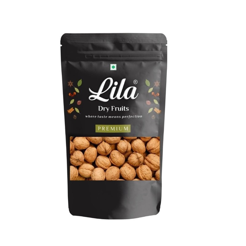Lila Dry Fruits Walnut Inshells 1kg | Premium Natural Sabut Akhrot Protein Rich