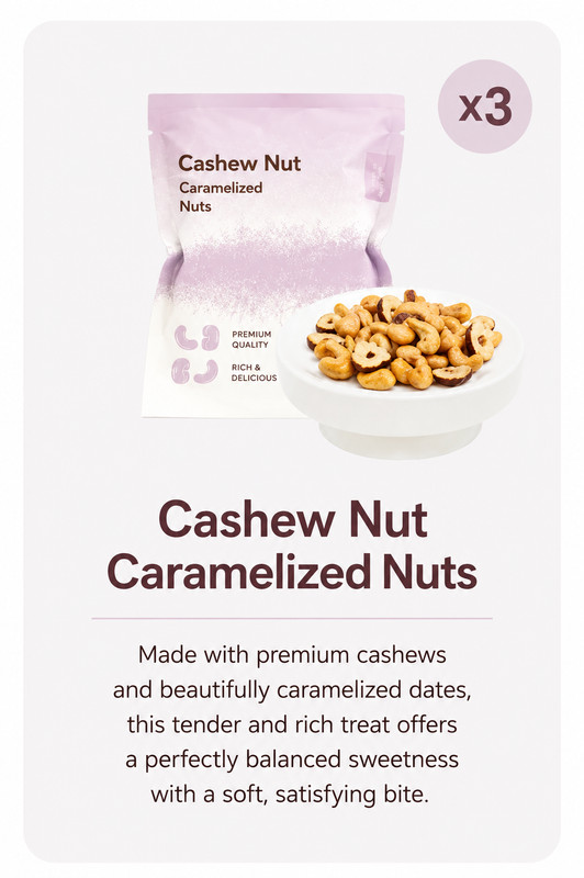 Premium Korean Caramelized Nuts Gift Box 4 Variety with Shopping Bag gallery