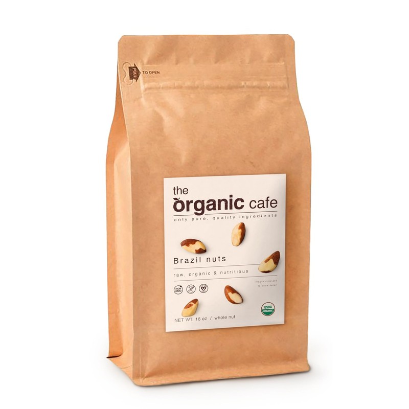 TOC Organic Brazil Nuts 1-lb (16oz) Premium | Whole, Raw, Unsalted, Non-GMO,