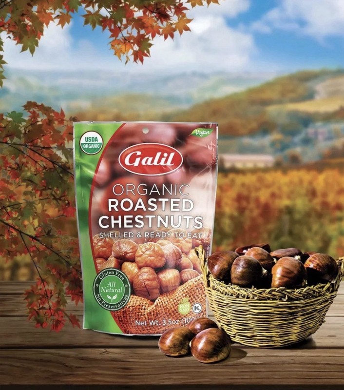 Galil Baking Organic Roasted Chestnut - 6 Bag 3.5oz Each Total 100g gallery