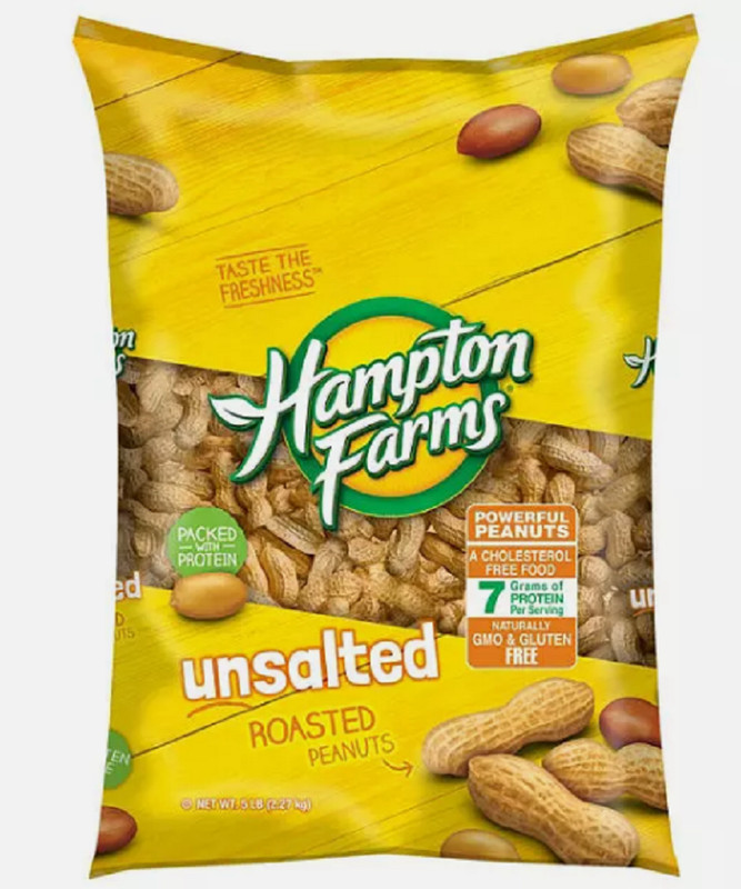 Hampton Farms Unsalted In-Shell Peanuts, High-Protein Snacks 5 lbs. 2 Pack gallery