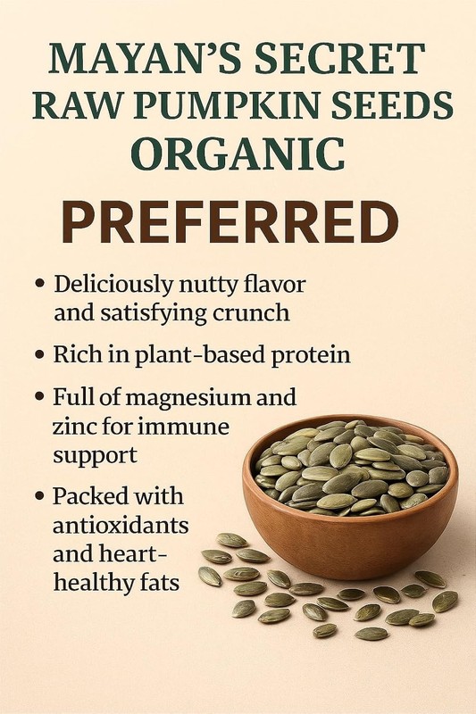 Mayan's Secret - Raw Pumpkin Seeds Organic 2lb, Parve, Vegan, Non GMO- Free Ship gallery