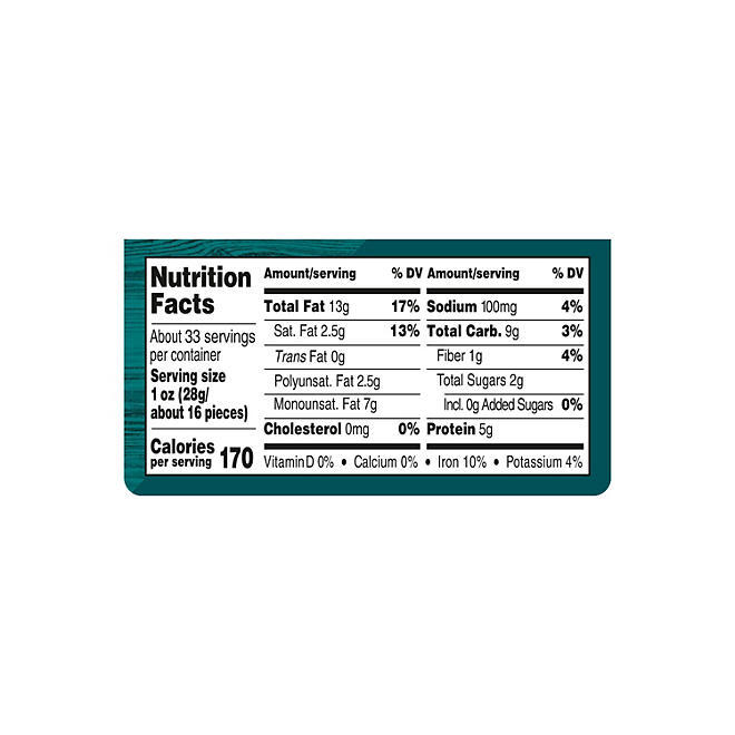 3 Pack - Member's Mark Roasted Whole Cashews with Sea Salt, 33 oz. gallery