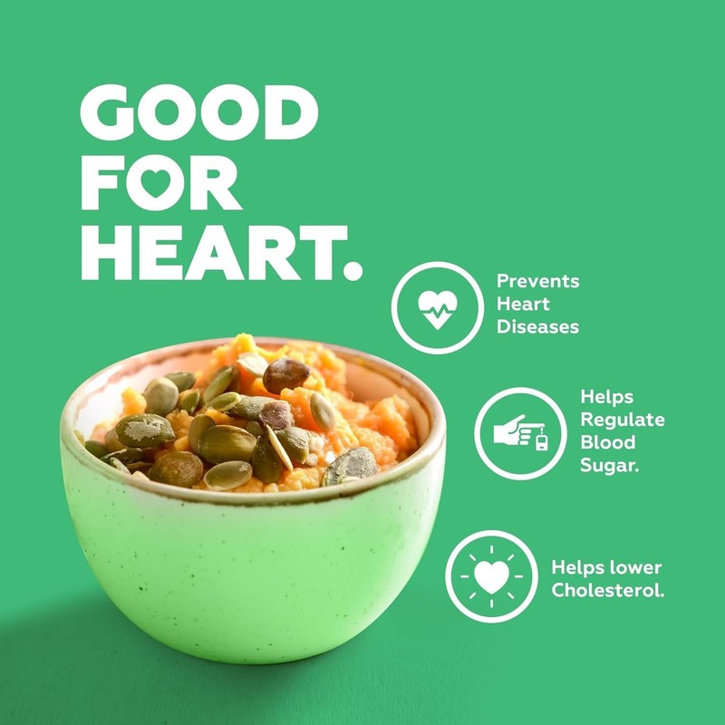 Yogabar Pumpkin Seeds 500g | Raw, Unroasted Superfood | Fiber & Protein gallery