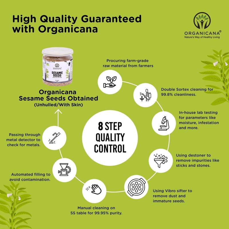 Organicana White Sesame Seeds 250g | 100% Clean & Natural | Everyday Cooking gallery