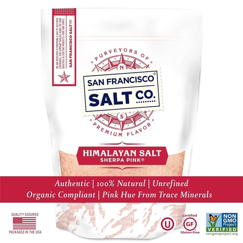 Premium 19 lbs. Fine Grain Himalayan Pink Salt - Non-GMO and Kosher Certified gallery