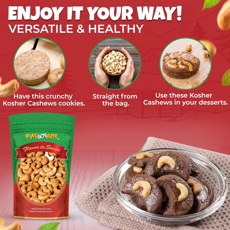 Roasted Unsalted Cashews 4 Lb. gallery