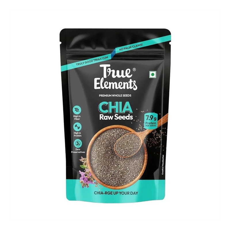 True Elements Chia Seeds 250g Healthy Raw Seeds Calcium and Protein Rich Seeds