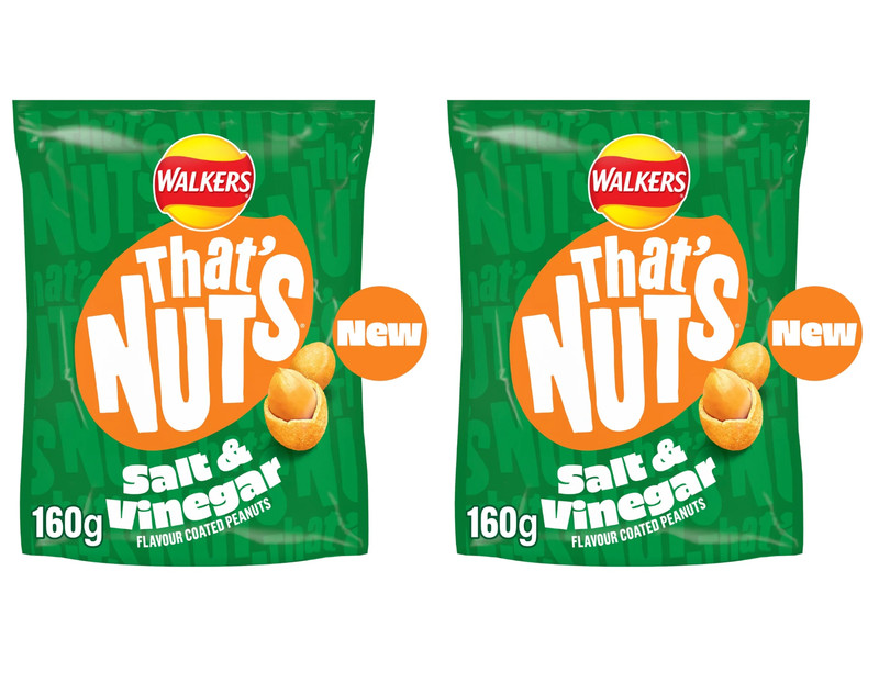Thats Nuts Walkers Salt & Vinegar Flavour Coated Peanuts PACK OF 2