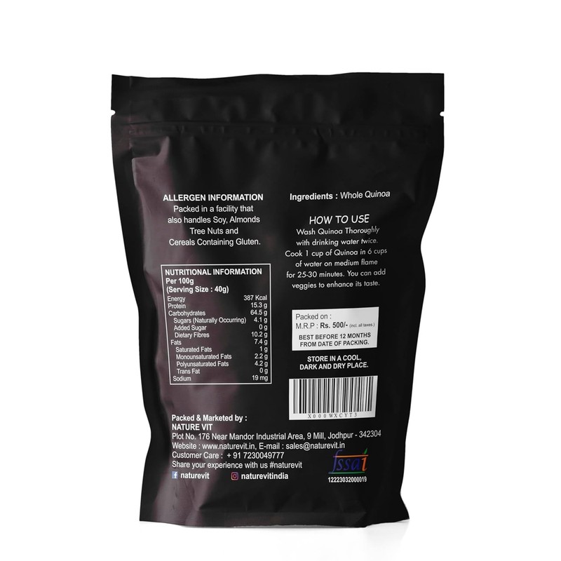 Nature Vit Organic Quinoa Seeds 1kg gallery