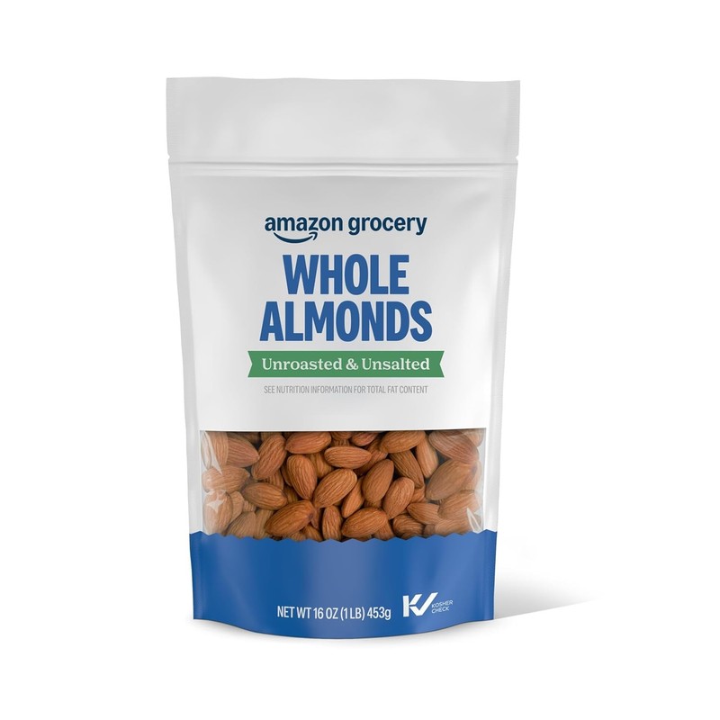 Whole Almonds Unroasted & Unsalted 16 Oz Previously Happy Belly Packaging May