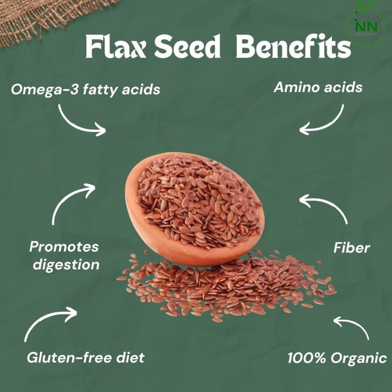 Flax Seeds 1kg - Raw Unroasted Flaxseed Alsi Seeds for Eating gallery