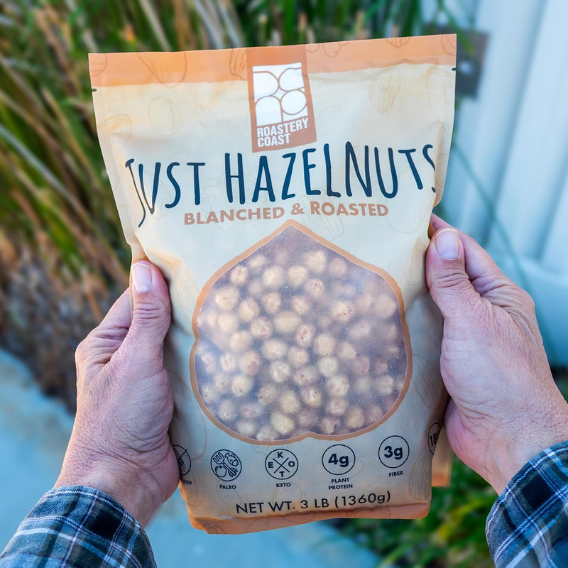 Dry Roasted Hazelnuts | 3 LB | Unsalted | Filberts | Blanched | No Skin | Kosher gallery