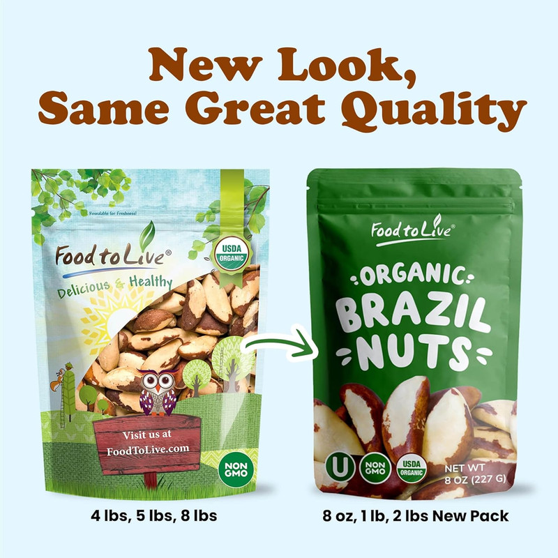 - Organic Brazil Nuts, 8 Ounces Non-Gmo, Raw, Whole, No Shell, Unsalted, Kosher, gallery