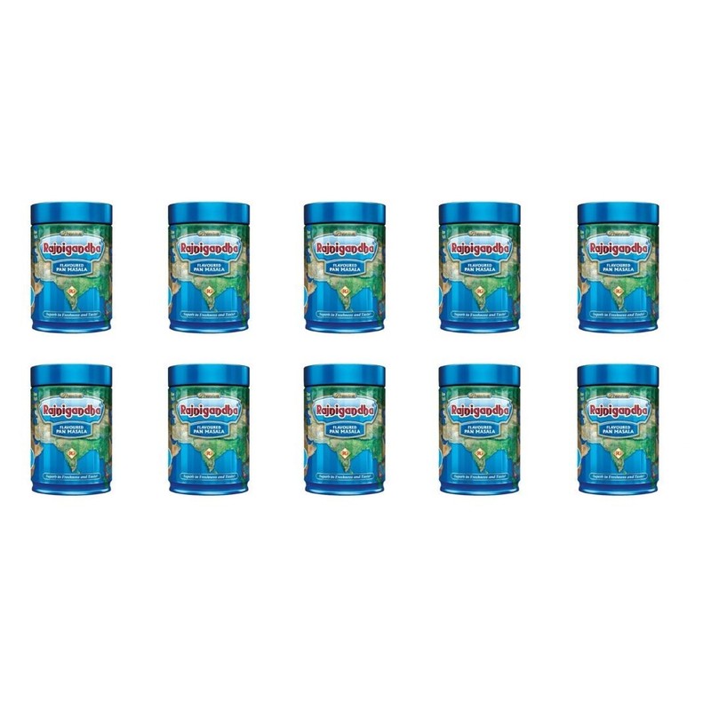 Rajnigandha Pan Masala Premium Flavoured Smart Pocket Pack Each 100gm x 10 Packs