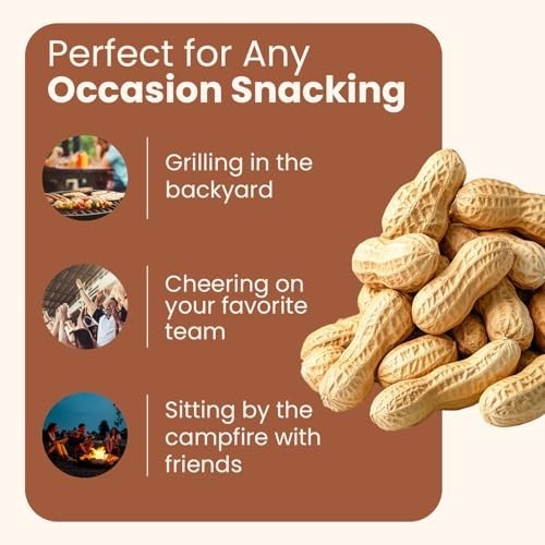 Salted Roasted Peanuts In Shell 5 lb Bag USA Grown Non-GMO Gluten Free Vegan gallery