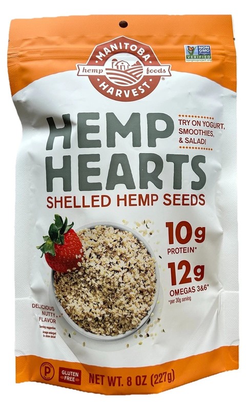 Manitoba Harvest Hemp Hearts Net Wt 8oz Vegan Protein Omega 3, see description