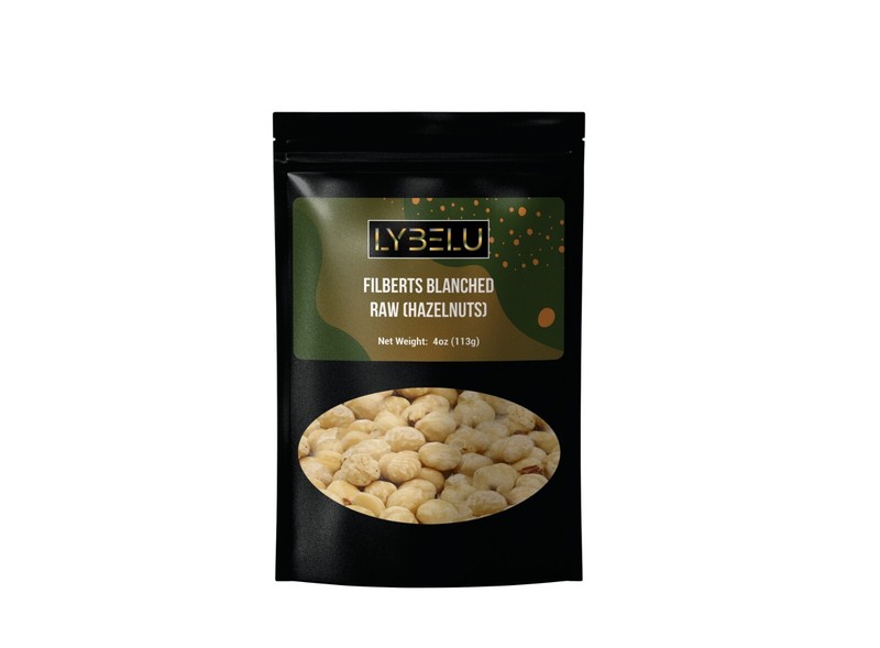Filberts Blanched Raw (Hazelnuts) – 4oz