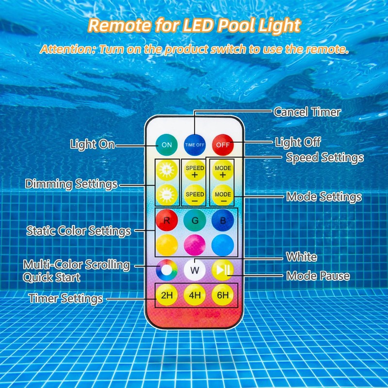 Solar Pool Ionizer with LED Light & Remote Control - Copper Floating Pool Cle... gallery