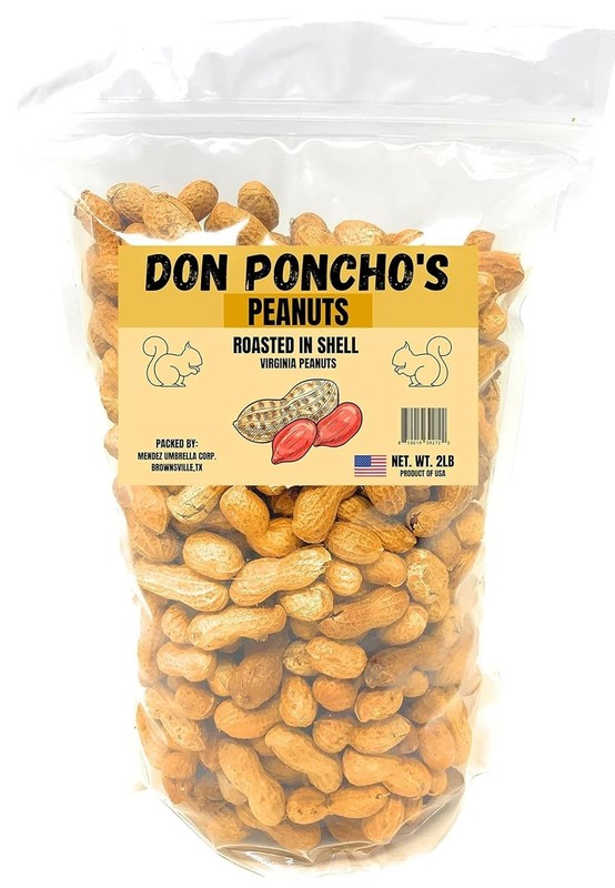 2lb Unsalted Peanuts In Shell for Squirrels & Birds Roasted Virginia Peanuts FS