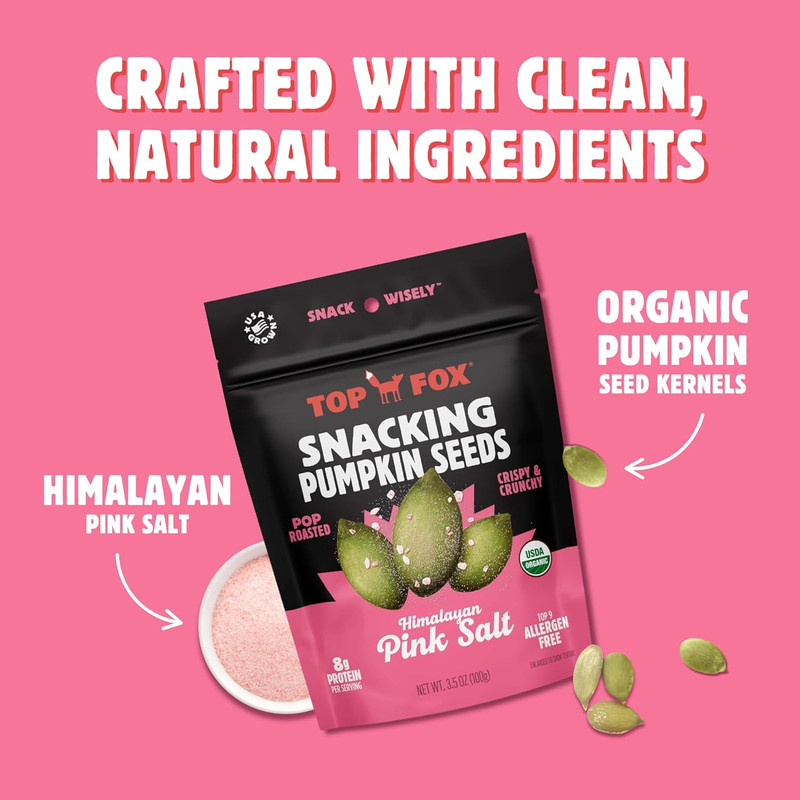 Top Fox Snacks - Organic Pop-Roasted Pumpkin Seeds | Healthy Protein Snacks - Gl gallery