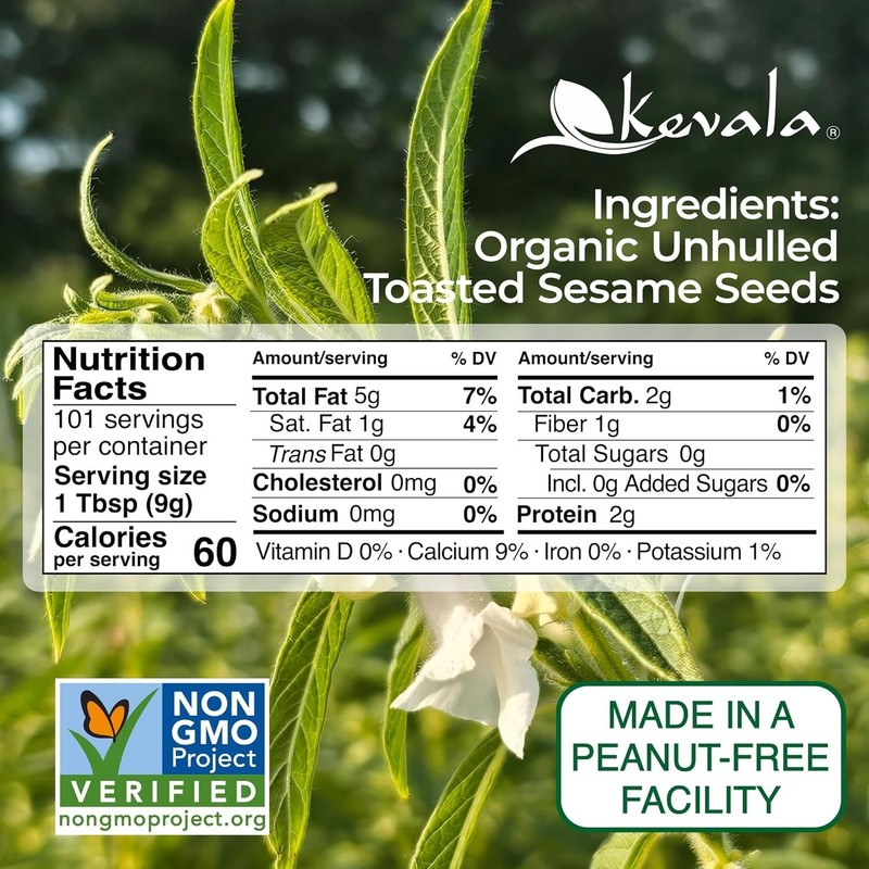 Organic Toasted Sesame Seeds Unhulled - Gluten-Free Topping for Asian Dishes,... gallery