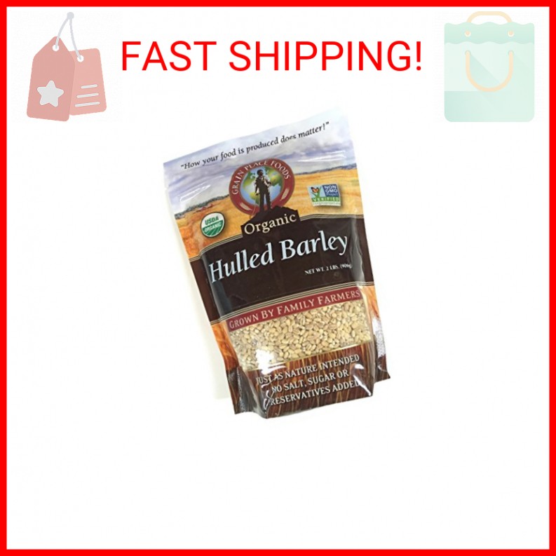 Grain Place Foods | Non-GMO Organic Hulled Barley | Made in the USA | 2 lb Bag gallery