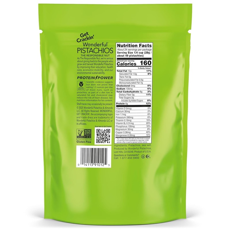 Irresistible Roasted Pistachios - No Shells, 24oz Resealable Bag of Pure Flavor gallery