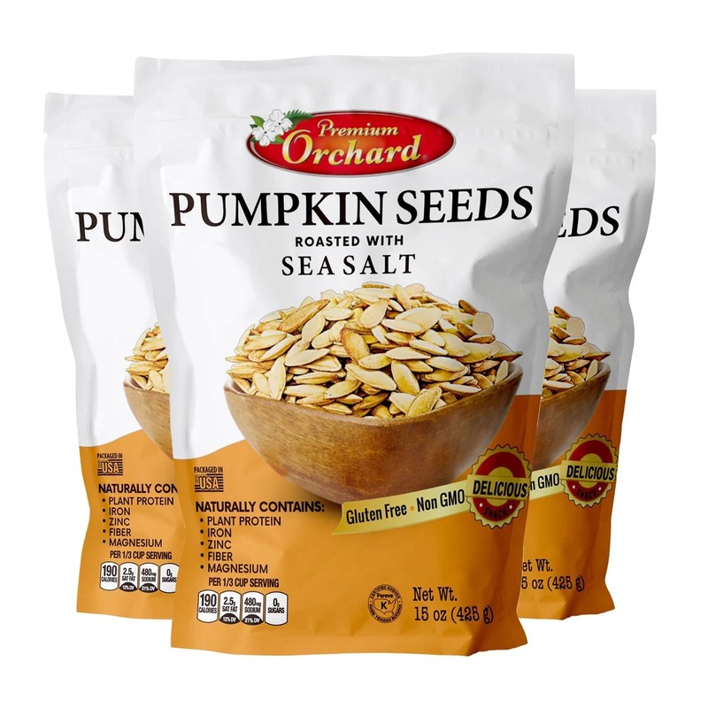ROASTED PUMPKIN SEEDS to Eat in Shell by Premium Orchards MIXED NUTS – Salted…