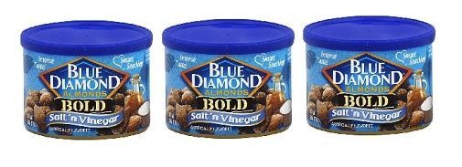 Blue Diamond Bold Almonds Salt ‘n Vinegar 3 Can Pack