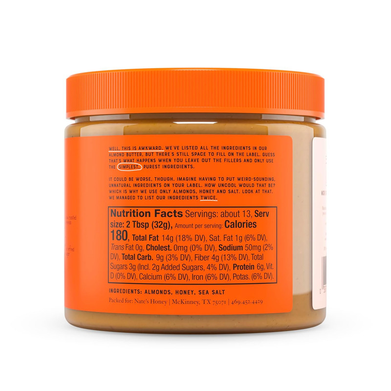 Almond Butter, Creamy, All-Natural – No Palm Oil, No Refined Sugar - 3 Real Ingr gallery