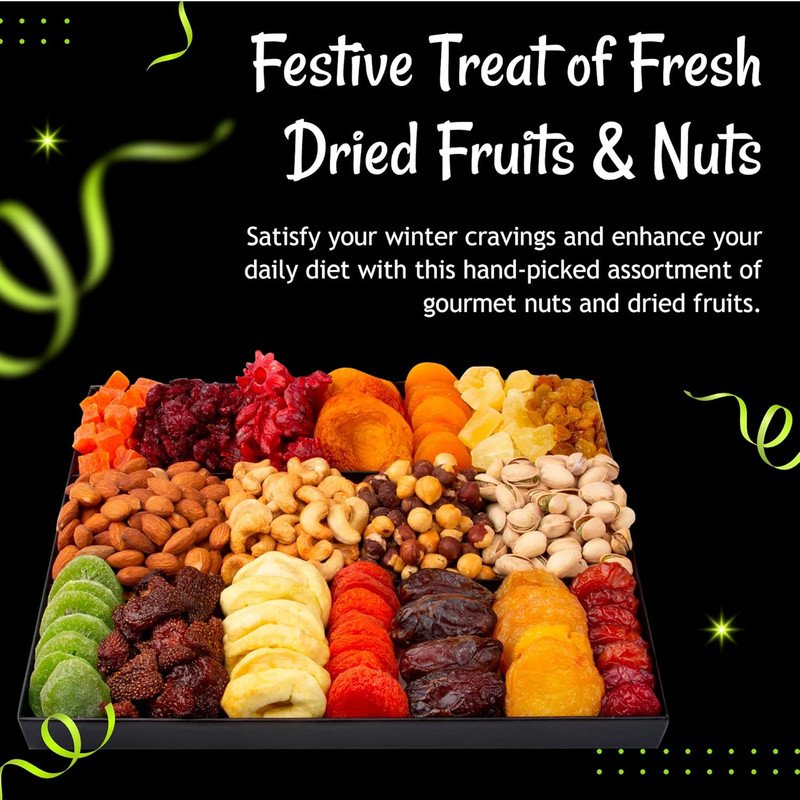 Oh! Nuts Dried Fruit and Nut Gift Basket - XL 18 Variety Gourmet Assorted Fruits gallery
