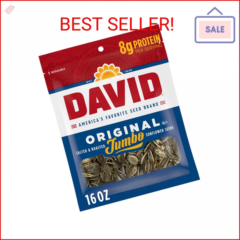 DAVID Jumbo Sunflower Seeds, Original Flavor, 16 oz.