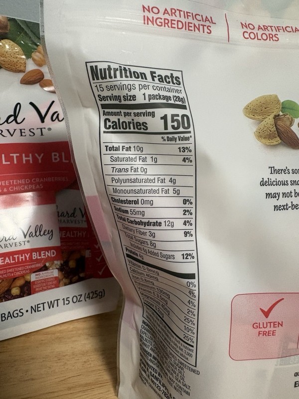 2 Large Bags Orchard Valley Harvest Heart Healthy Trail Mix 15oz gallery