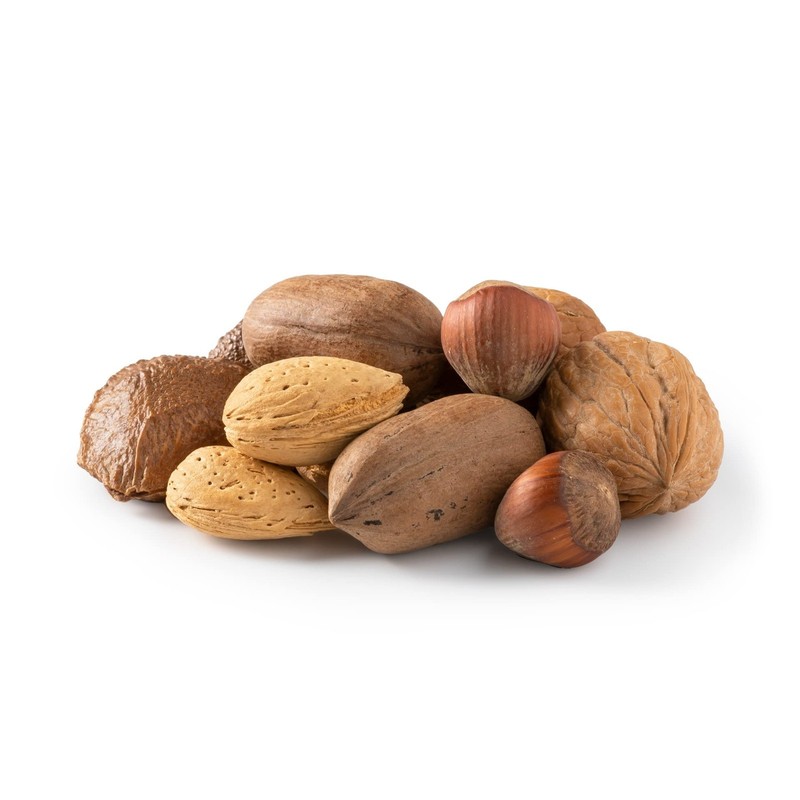 Mixed Nuts In Shell – Almonds, Walnuts, Hazelnuts, Pecans, Brazil Nuts | No Addi